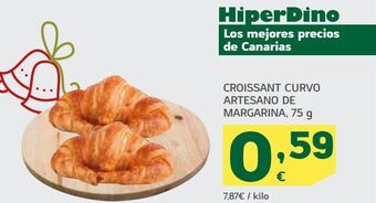 HiperDino Croissant curvo artesano de margarina oferta