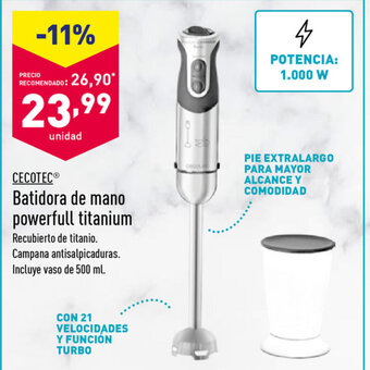 ALDI Cecotec Batidora de mano powerfull Titanium oferta