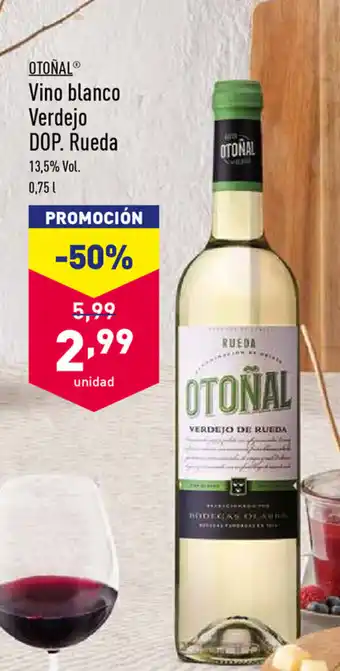 ALDI Otoñal Vino blanco DOP Rueda 0,75L oferta