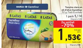 Carrefour Carrefour Tonyina clara en oli d'oliva 52g oferta