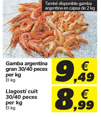 Carrefour Gamba argentina gran 30/40 peces oferta