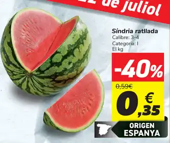 Carrefour Sindiria ratllada oferta