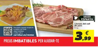 Carrefour Llonzes del coll de porc oferta