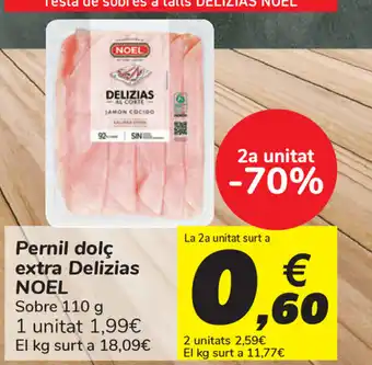 Carrefour Noel Pernil dolc extra Delizias 110g oferta