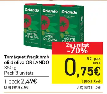 Carrefour Orlando Tomáquet fregit amb oli d'oliva 350g oferta