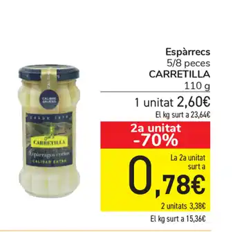 Carrefour Carretilla Espárrecs 5/8 peces 110g oferta