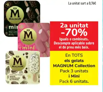 Carrefour Magnum Collection els gelats i Mini oferta