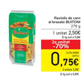 Carrefour Buitoni Raviolis de carn al brasato 276g oferta
