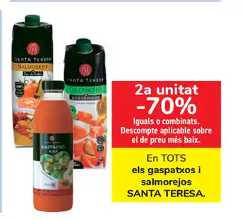 Carrefour Santa Teresa els gaspatxos i salmorejos oferta