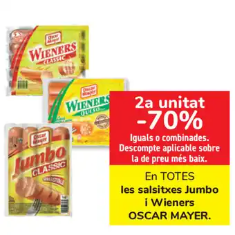 Carrefour Oscar Mayer les salsitxes Jumbo i Wieners oferta