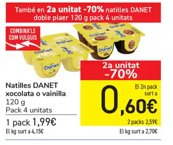 Carrefour Danet Natilles xocolata o vainilla 120g oferta