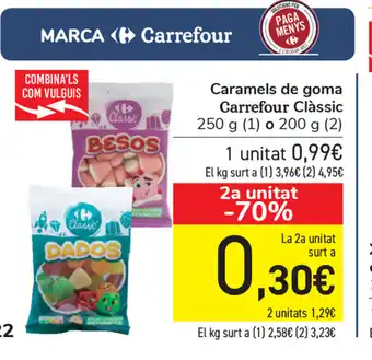 Carrefour Carrefour Clássic Caramels de goma 250g oferta