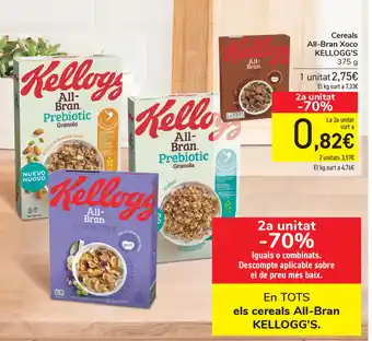 Carrefour kellogg's Cereals All-Bran Xoco 375g oferta