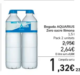 Carrefour Aquarius beguda Zero sucre llimona 1,5L oferta