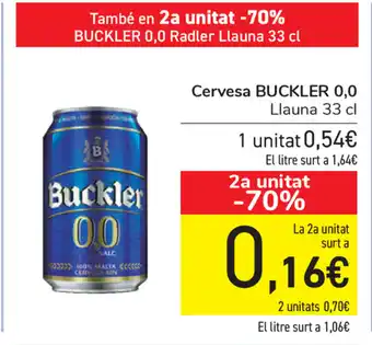 Carrefour Buckler 0,0 Cervesa 33cl oferta