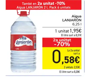 Carrefour Lanjarón Aigua 6,25 l oferta