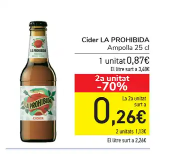 Carrefour La Prohibida Cider 25cl oferta