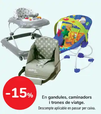 Carrefour En gandules, caminadors i trones de viatge oferta