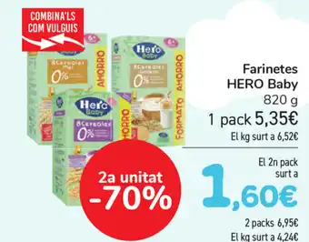 Carrefour Hero Baby Farinetes 820g oferta