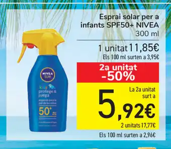 Carrefour Nivea Esprai solar per a infants SPF50+ 300ml oferta