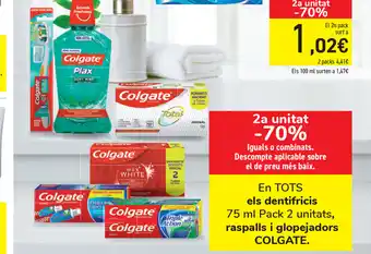 Carrefour Colgate els dentifricis 75ml oferta