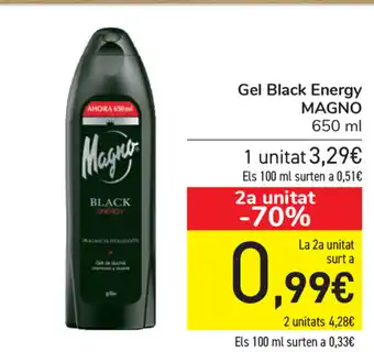 Carrefour Magno Gel Black Energy 650ml oferta