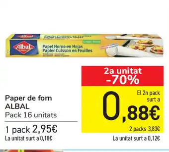 Carrefour Albal Paper de forn oferta