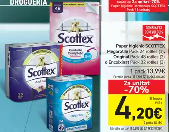Carrefour Scottex Paper Higiènico Megarotlle oferta