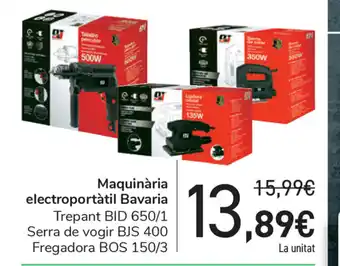 Carrefour Maquinária electroportátil Bavaria oferta