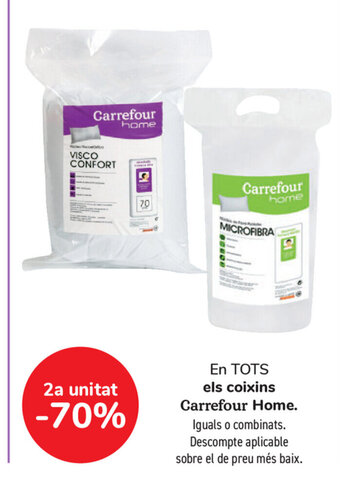 Carrefour En TOTS els coixins Carrefour Home oferta