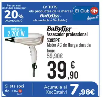 Carrefour Babyliss Assecador professional 5395PE oferta