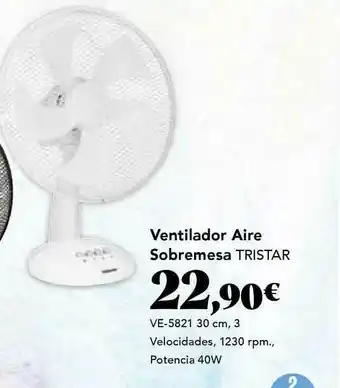 Gadis Ventilador Aire Sobremesa Tristar oferta