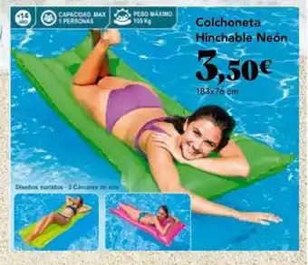 Gadis Colchoneta Hinchable Neón oferta