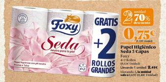 Gadis 2a Unidad 70% Descuento Papel Higiénico Seda 3 Capas Foxy oferta