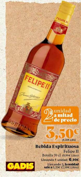 Gadis Bebida Espirituosa Felipe Ii oferta