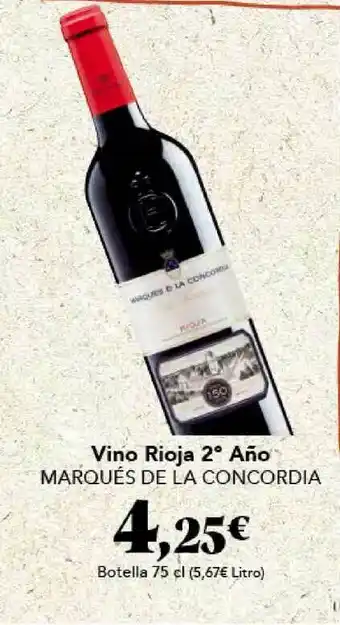 Gadis Vino Rioja 2a Año Marqués De La Concordia oferta