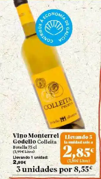 Gadis Vino Monterrel Godello Colleita 75cl oferta