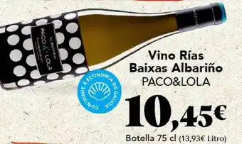 Gadis Vino Rías Baixa Albariño Paco&lola oferta