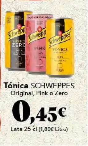 Gadis Tónica Schweppes 25cl oferta