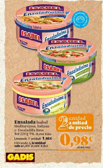 Gadis Ensalada Isabel oferta