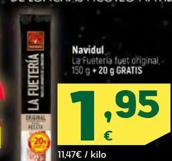 HiperDino Navidul la fuetería fuet original oferta