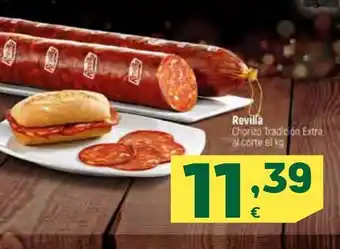 HiperDino Revilla chorizo tradición extra, al corte oferta