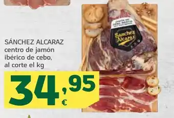 HiperDino Sánchez alcaraz centro de jamón ibérico de cebo, al corte oferta
