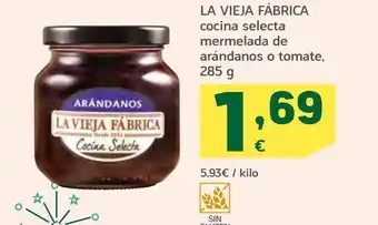 HiperDino La vieja fábrica cocina selecta mermelada de arándanos o tomate oferta