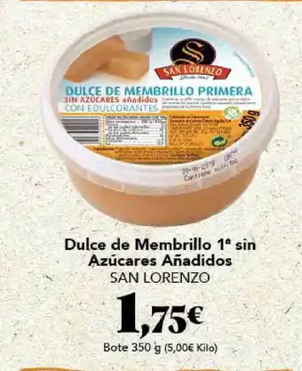 Gadis Dulce De Membrillo 1a Sin Azúcares Añadidos San Lorenzo 350g oferta