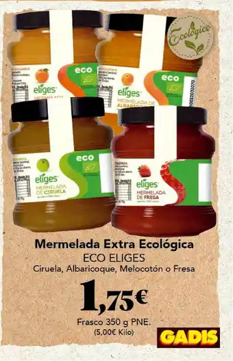 Gadis Mermelada Extra Ecológica Eco Eliges 350g oferta