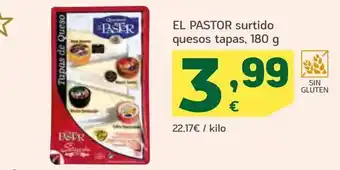 HiperDino El pastor surtido de quesos tapas oferta