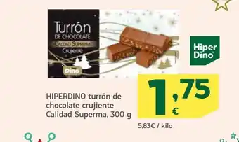 HiperDino Hiperdino turrón de chocolate crujiente calidad suprema oferta