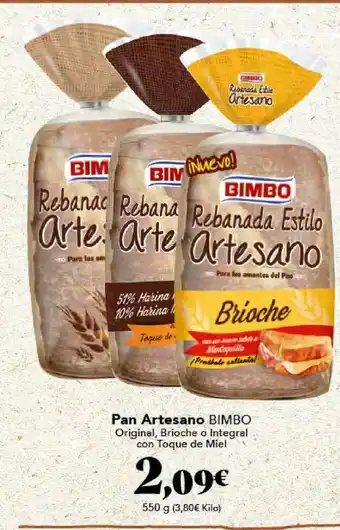 Gadis Pan Artesano Bimbo 550g oferta