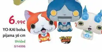 Josber Toys 6,99€ yo-kai bolsa pijama 36 cm unidad 5/14996 yo kay muraw oferta